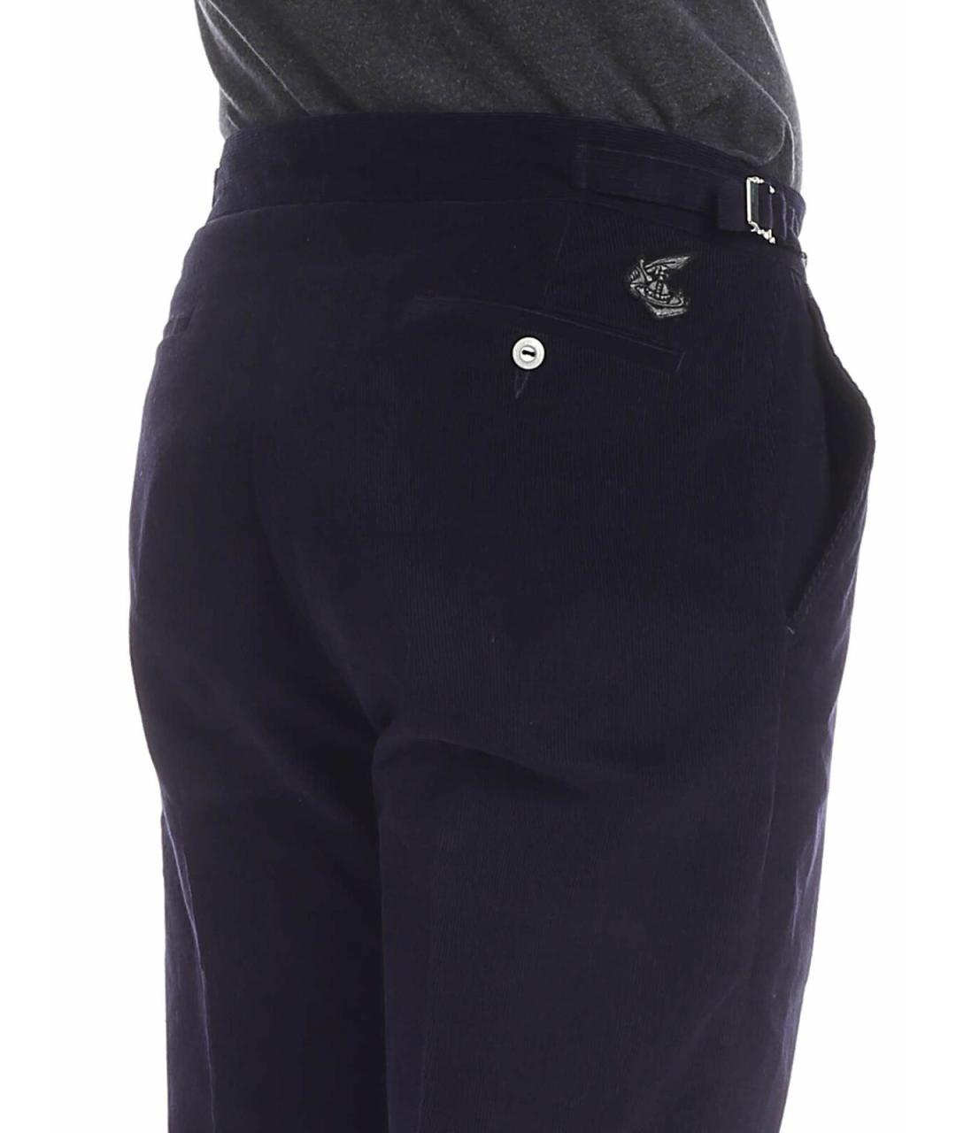VIVIENNE WESTWOOD Синие хлопковые повседневные брюки, фото 4