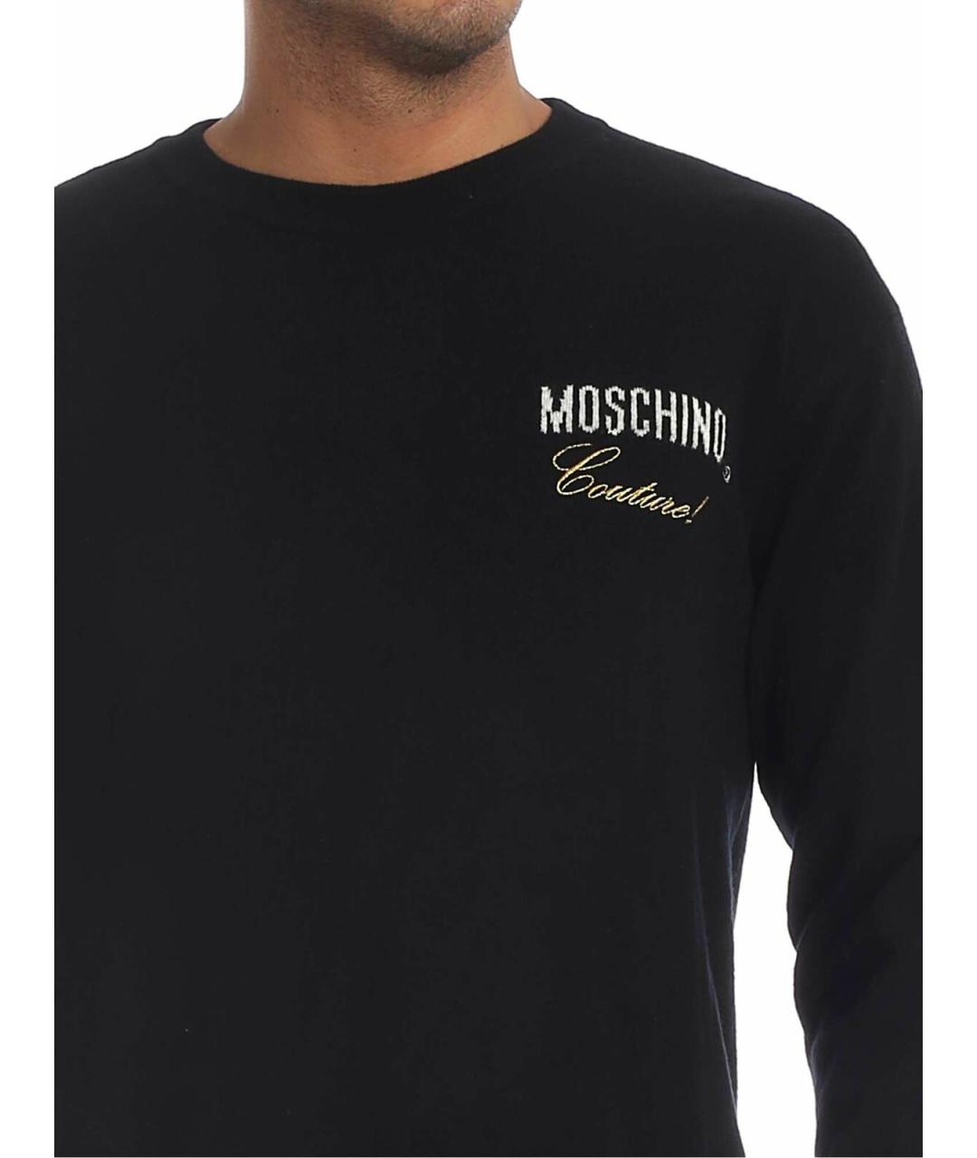 MOSCHINO Черный кашемировый джемпер / свитер, фото 4