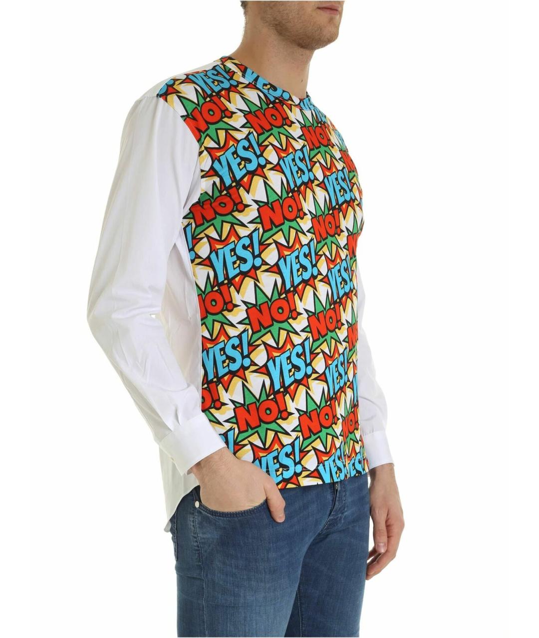 COMME DES GARÇONS SHIRT Белая хлопковая футболка, фото 2