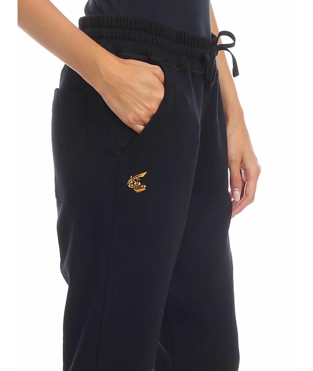 VIVIENNE WESTWOOD Черные хлопковые спортивные брюки и шорты, фото 4