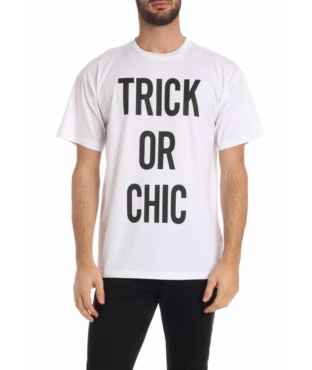 MOSCHINO Белая хлопковая футболка, фото 1