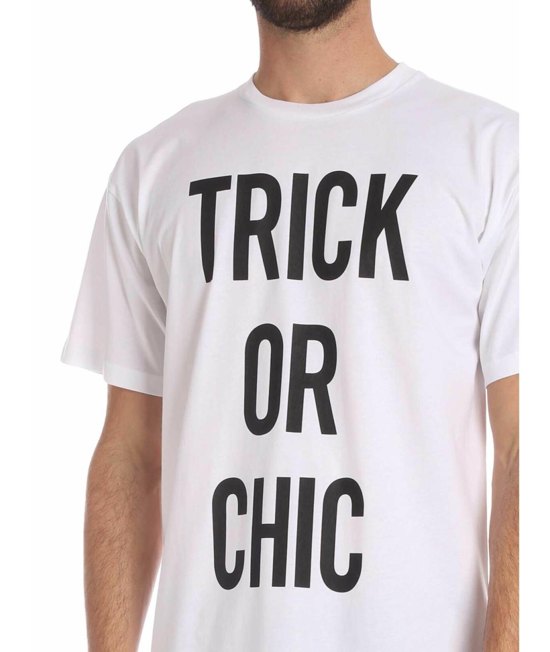 MOSCHINO Белая хлопковая футболка, фото 4