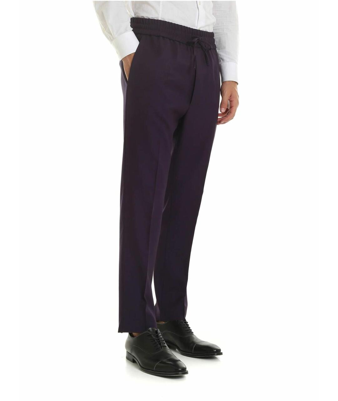 VIVIENNE WESTWOOD Фиолетовые хлопковые повседневные брюки, фото 2