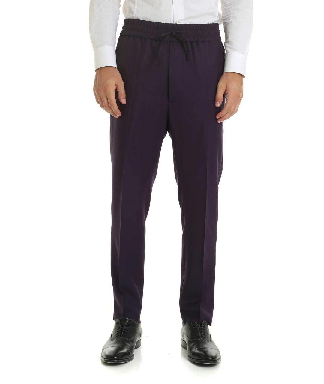 VIVIENNE WESTWOOD Фиолетовые хлопковые повседневные брюки, фото 1