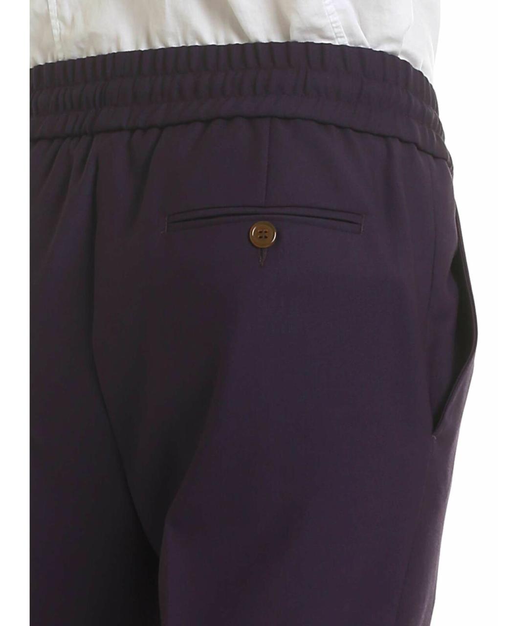 VIVIENNE WESTWOOD Фиолетовые хлопковые повседневные брюки, фото 4