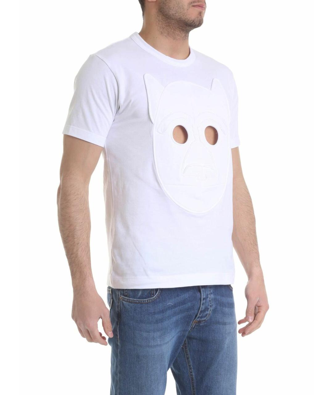 COMME DES GARÇONS SHIRT Белая хлопковая футболка, фото 2