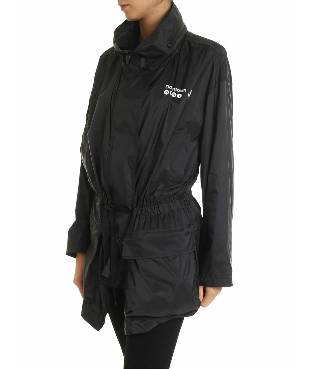DKNY Черное полиамидовое пальто, фото 2