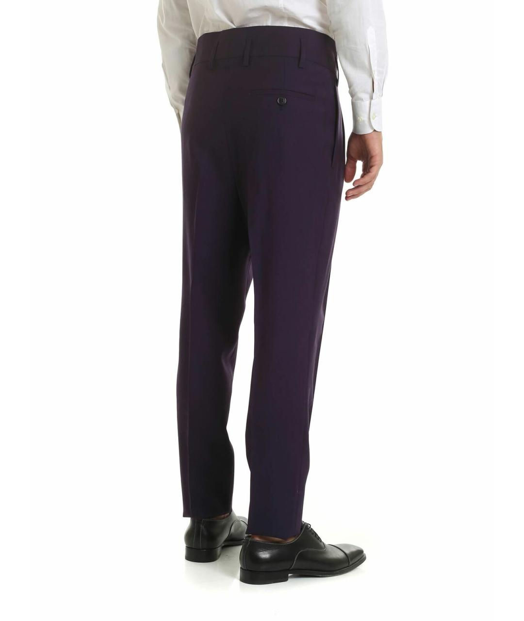 VIVIENNE WESTWOOD Фиолетовые хлопковые повседневные брюки, фото 3