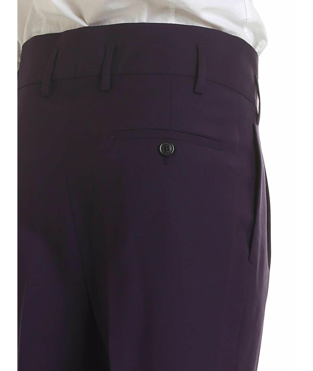 VIVIENNE WESTWOOD Фиолетовые хлопковые повседневные брюки, фото 4