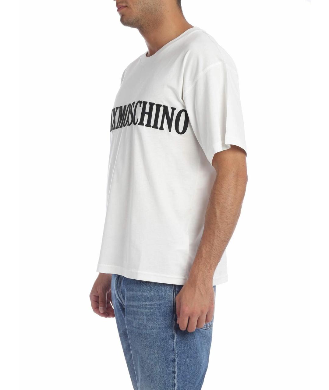 MOSCHINO Белая хлопковая футболка, фото 2