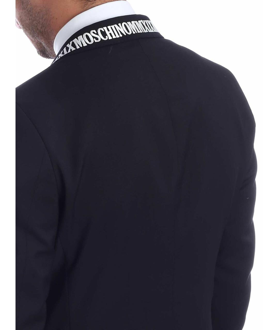 MOSCHINO Черный полиэстеровый пиджак, фото 4