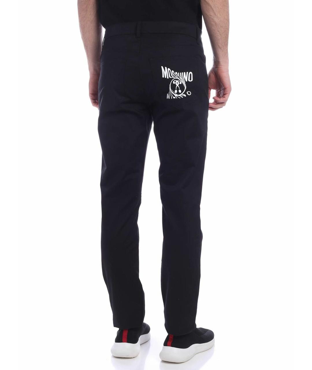 MOSCHINO Черные хлопковые прямые джинсы, фото 3
