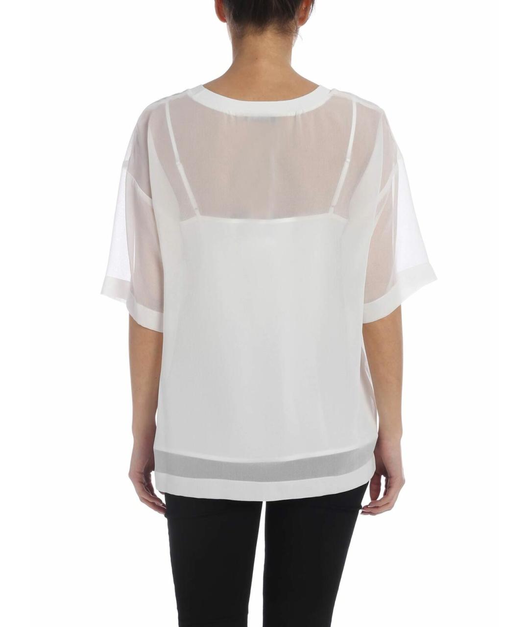 DKNY Белая полиэстеровая футболка, фото 3