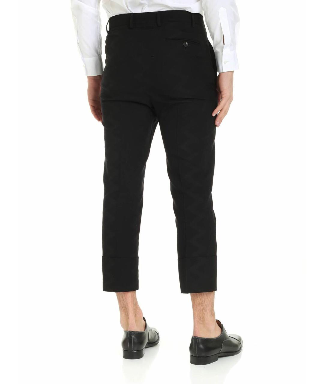 VIVIENNE WESTWOOD Черные хлопковые повседневные брюки, фото 3