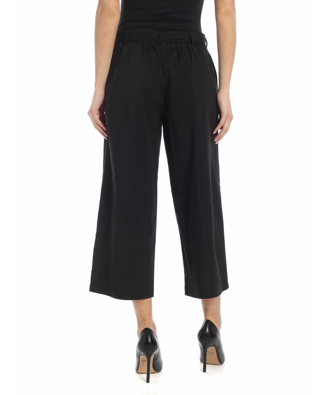 DKNY Черные хлопковые брюки широкие, фото 3