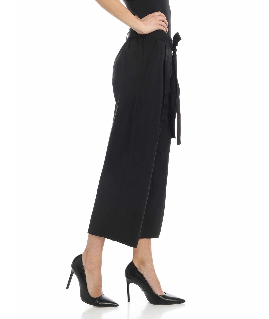DKNY Черные хлопковые брюки широкие, фото 2