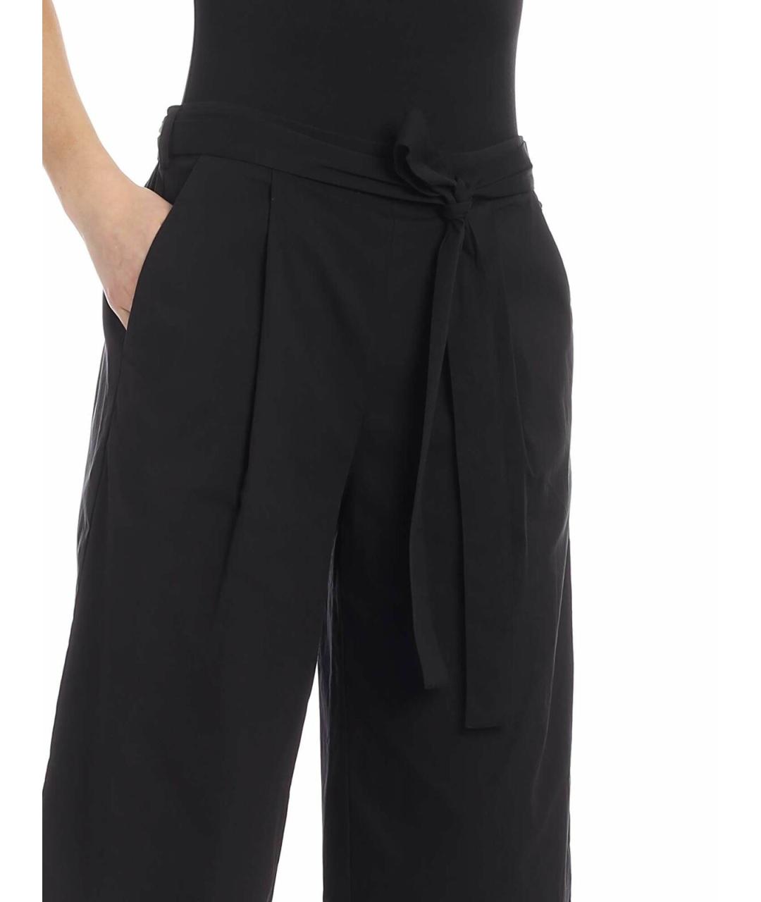 DKNY Черные хлопковые брюки широкие, фото 4