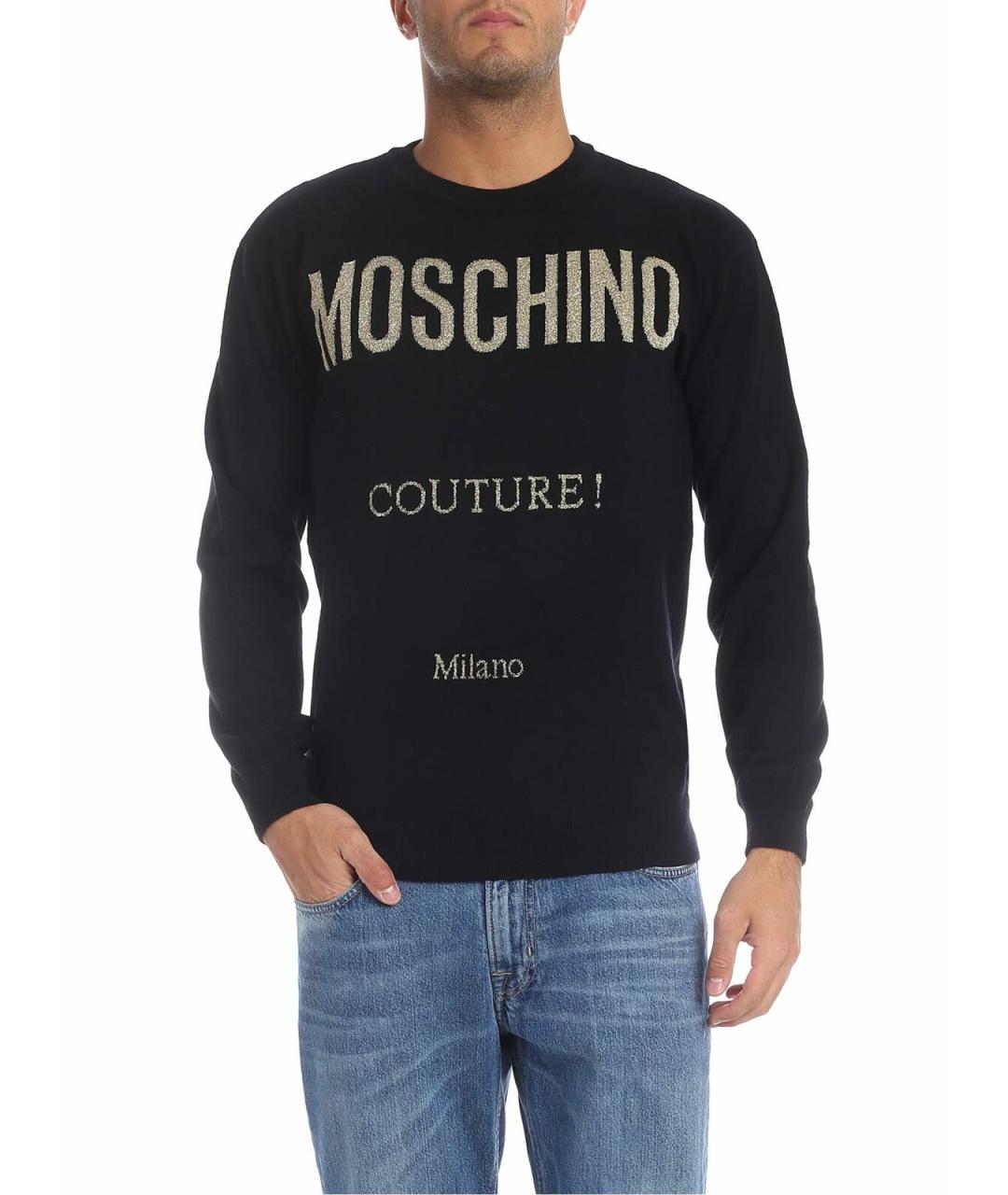 MOSCHINO Черный полиэстеровый джемпер / свитер, фото 1