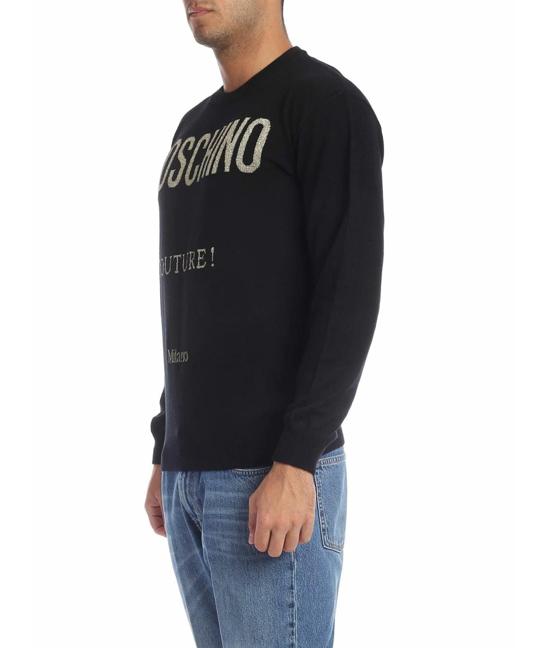 MOSCHINO Черный полиэстеровый джемпер / свитер, фото 2