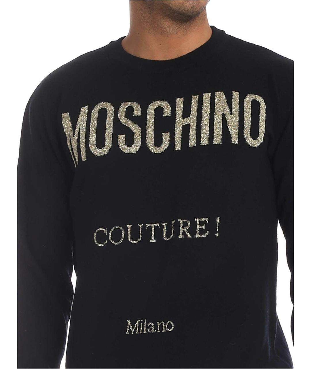 MOSCHINO Черный полиэстеровый джемпер / свитер, фото 4