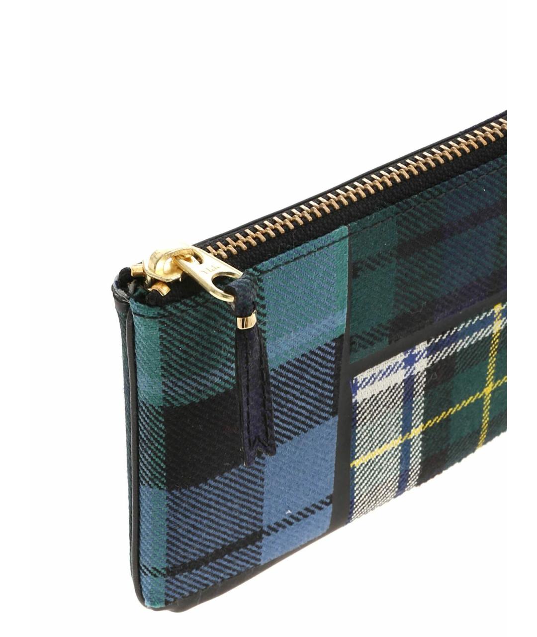 COMME DES GARÇONS WALLET Зеленая шерстяная барсетка, фото 4