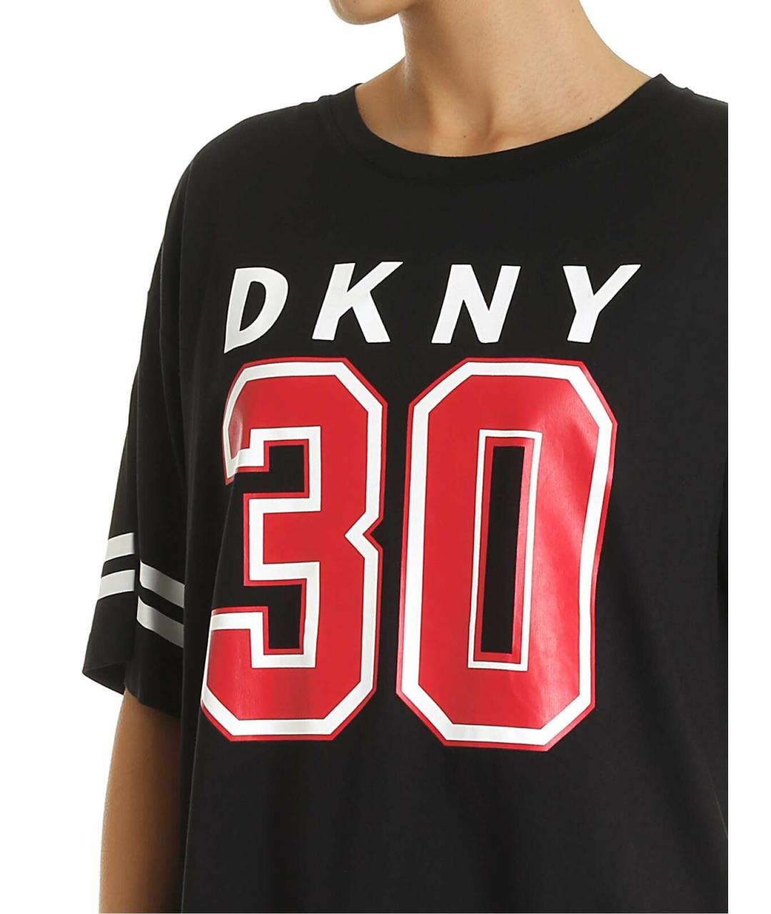 DKNY Черная хлопковая футболка, фото 4