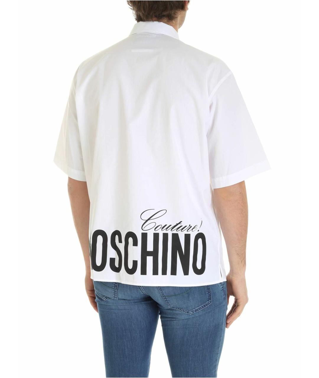 MOSCHINO Белая хлопковая кэжуал рубашка, фото 3