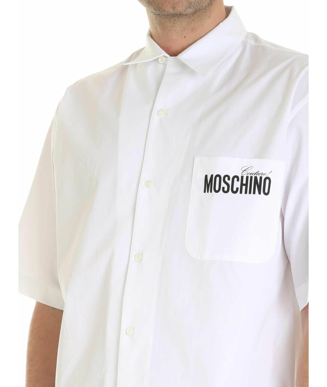 MOSCHINO Белая хлопковая кэжуал рубашка, фото 2
