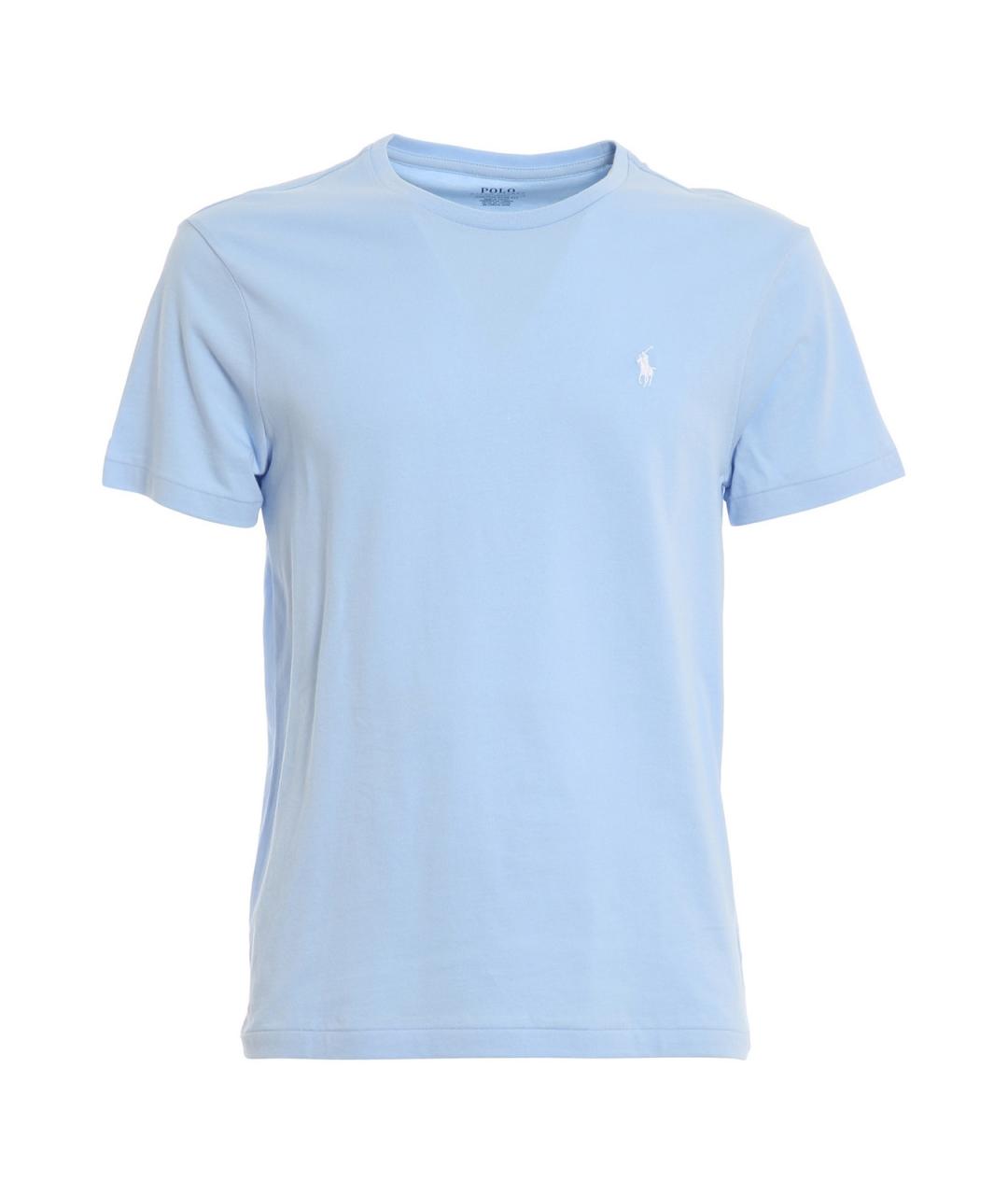 POLO RALPH LAUREN Голубая хлопковая футболка, фото 1