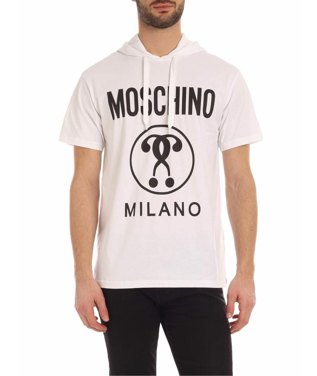 MOSCHINO Белая хлопковая футболка, фото 1