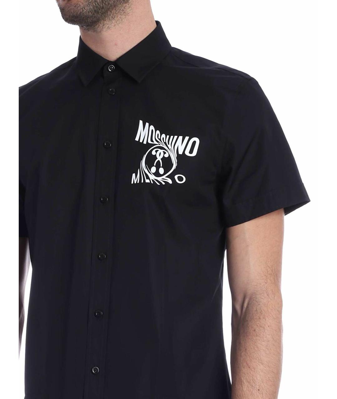 MOSCHINO Черная хлопковая кэжуал рубашка, фото 4