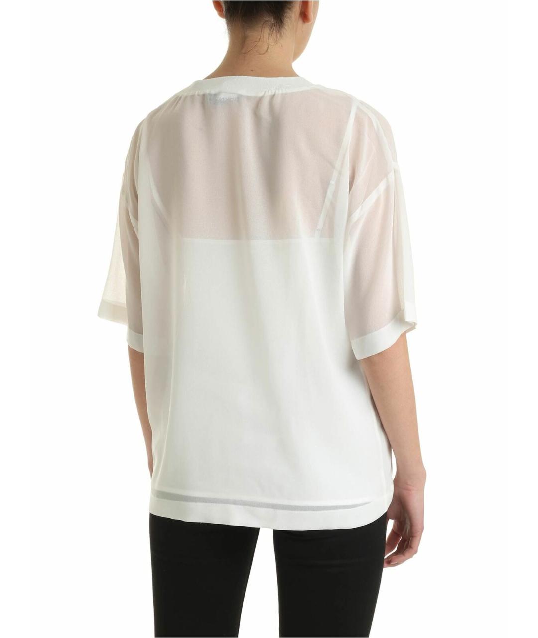 DKNY Белая полиэстеровая футболка, фото 3