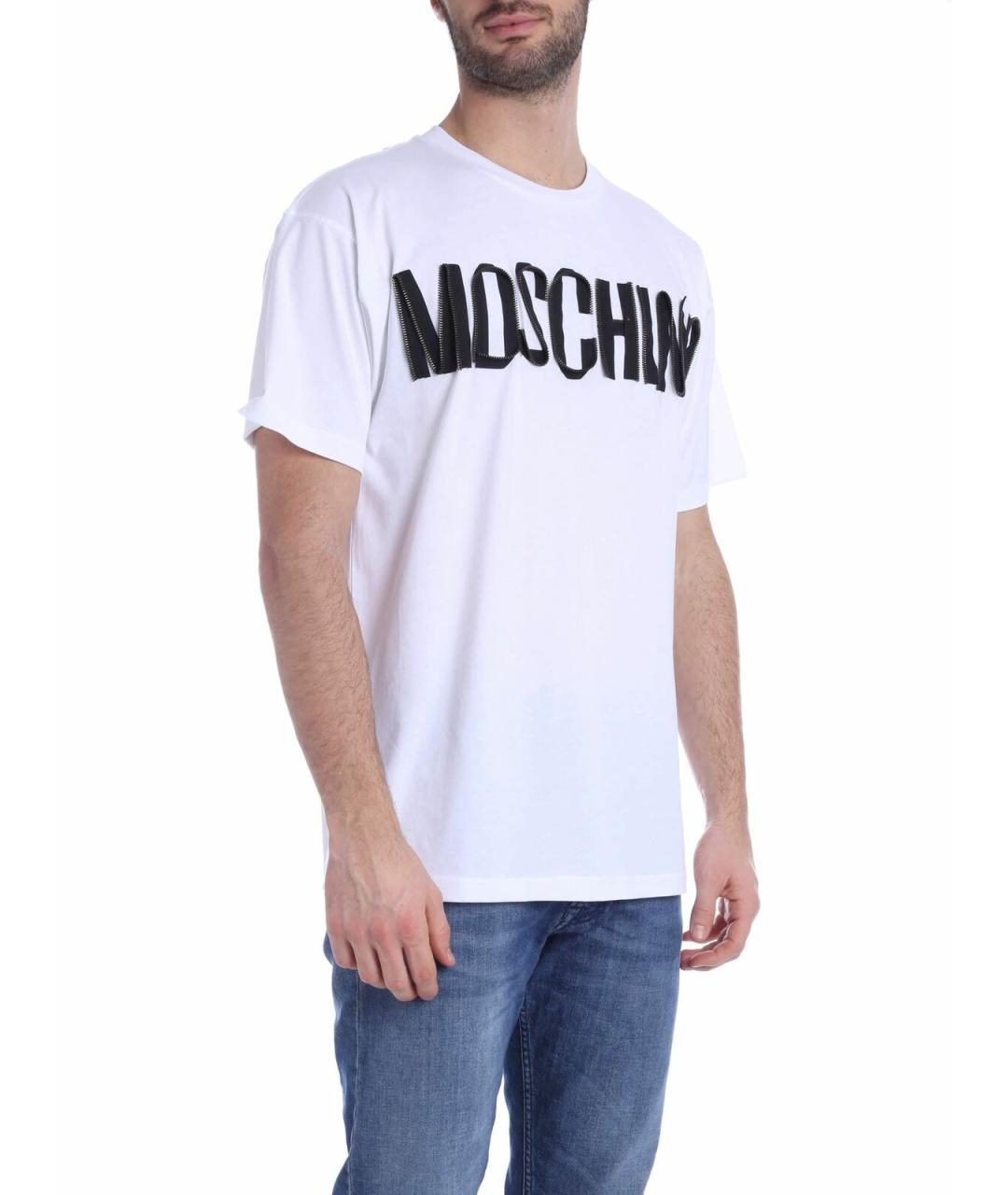 MOSCHINO Белая хлопковая футболка, фото 2
