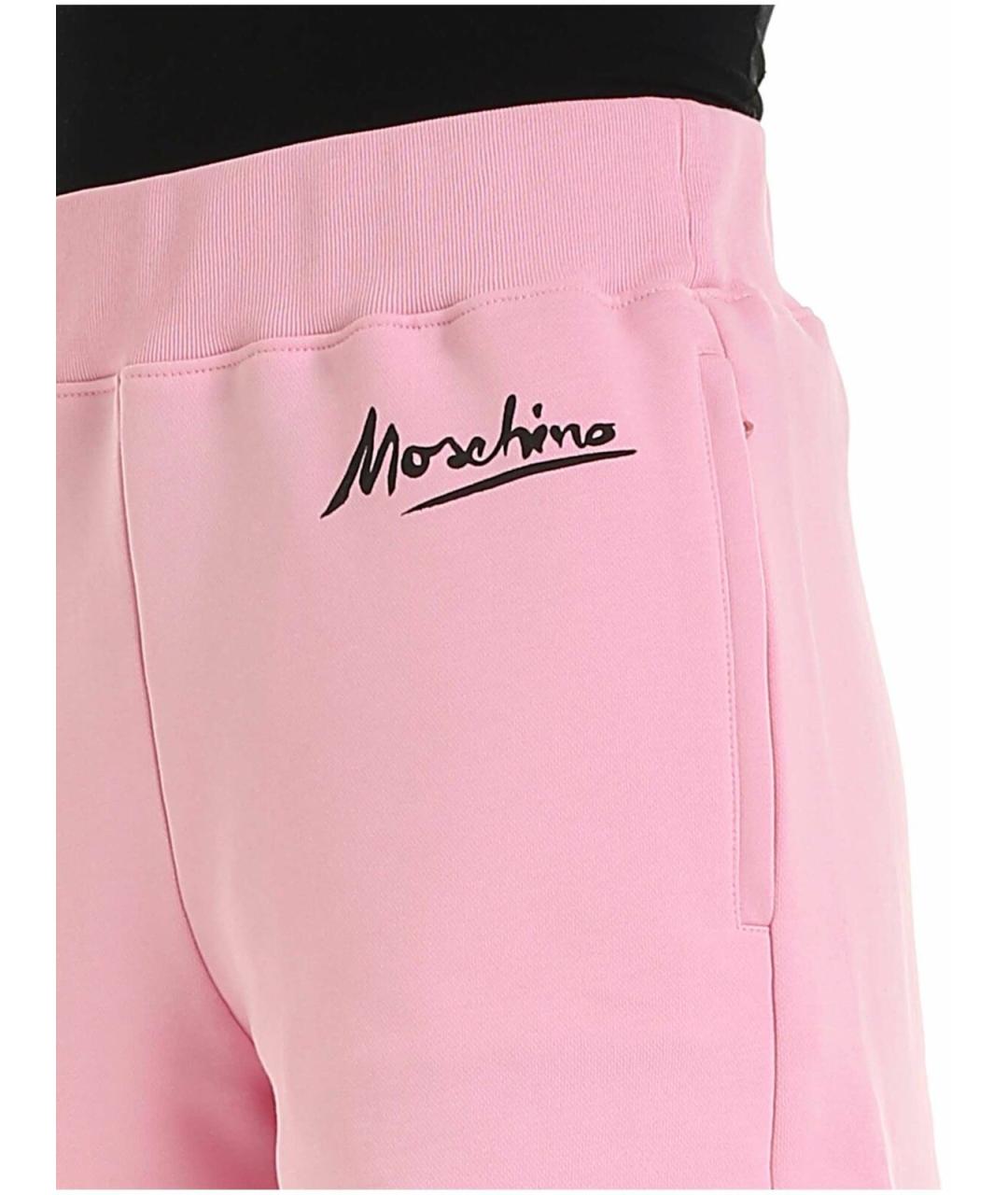 MOSCHINO Розовые хлопковые шорты, фото 4