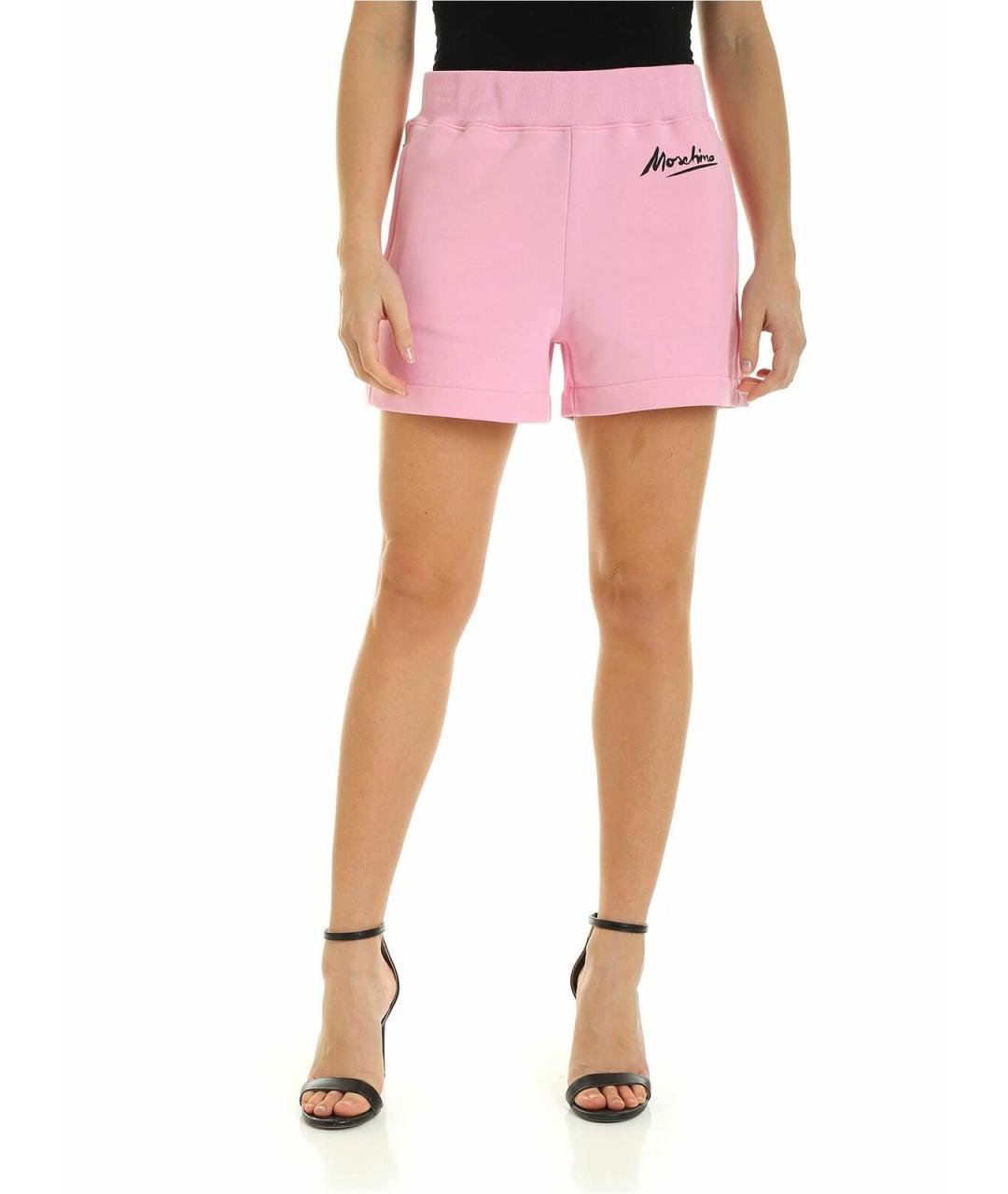 MOSCHINO Розовые хлопковые шорты, фото 1