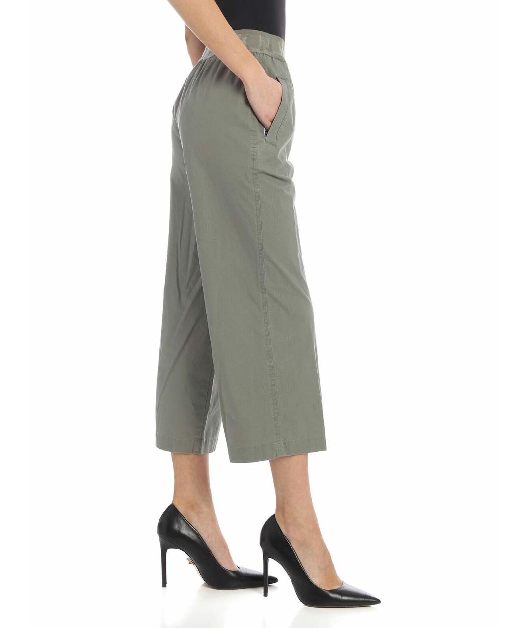 DKNY Зеленые хлопковые брюки широкие, фото 2