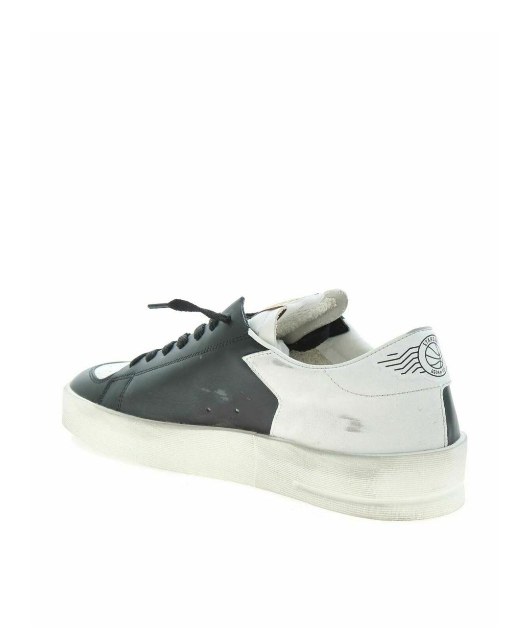GOLDEN GOOSE DELUXE BRAND Черные кожаные низкие кроссовки / кеды, фото 3