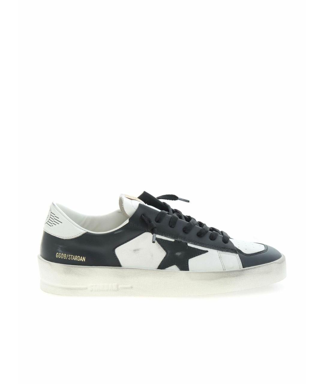 GOLDEN GOOSE DELUXE BRAND Черные кожаные низкие кроссовки / кеды, фото 1