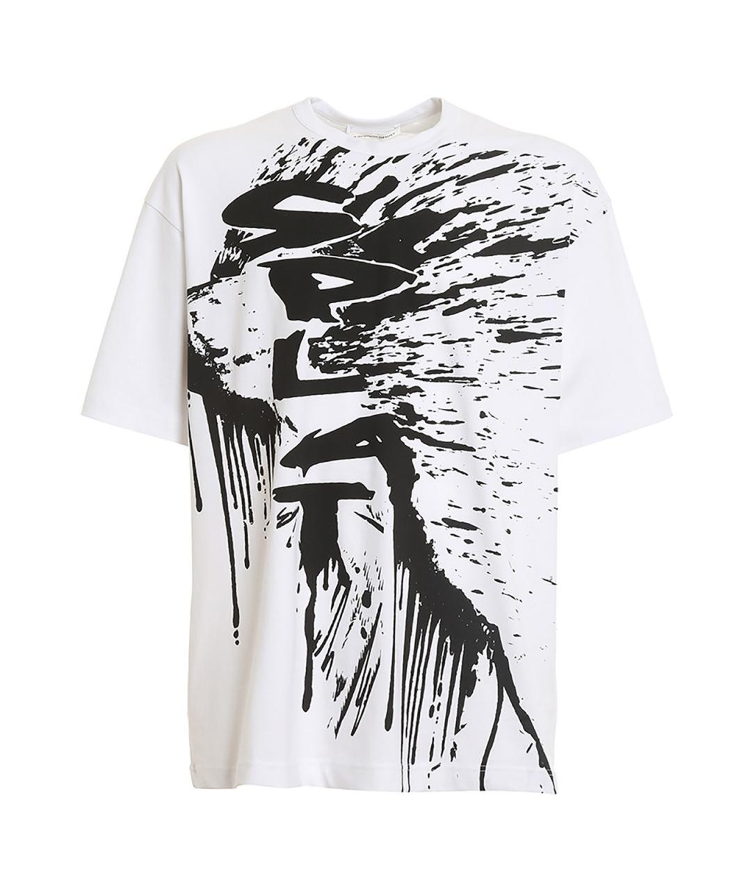 COMME DES GARÇONS SHIRT Белая хлопковая футболка, фото 1