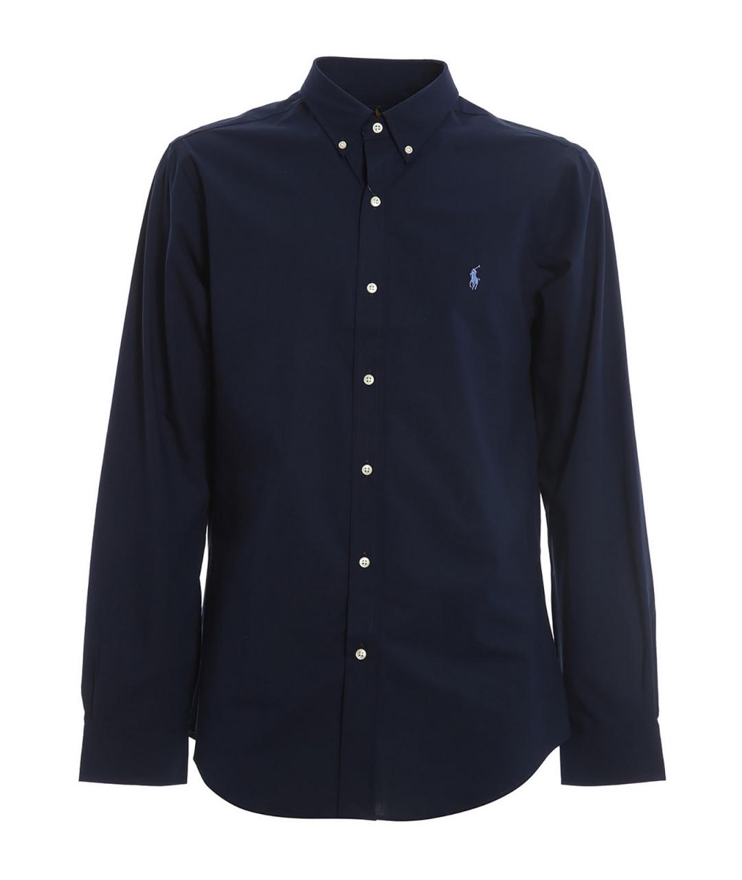 POLO RALPH LAUREN Синяя хлопковая классическая рубашка, фото 1