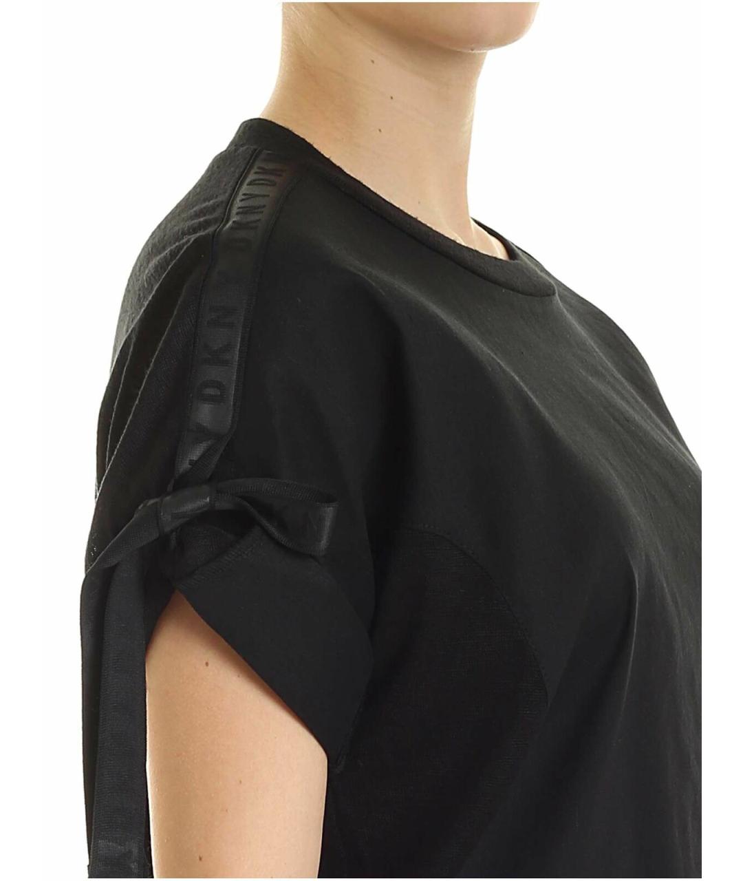 DKNY Черная полиэстеровая футболка, фото 4