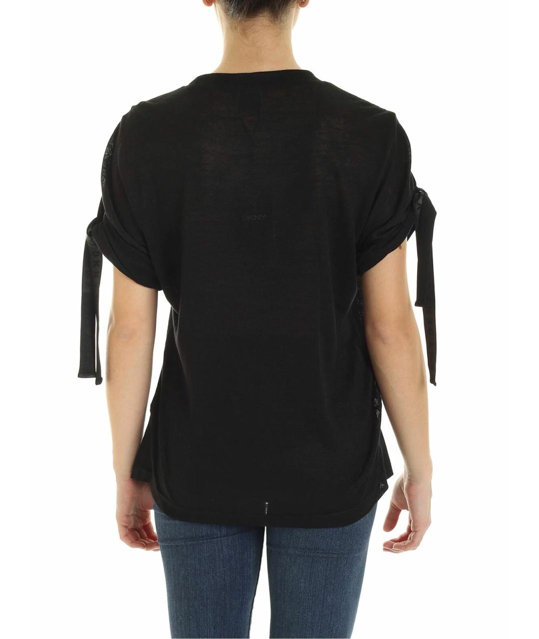DKNY Черная полиэстеровая футболка, фото 3