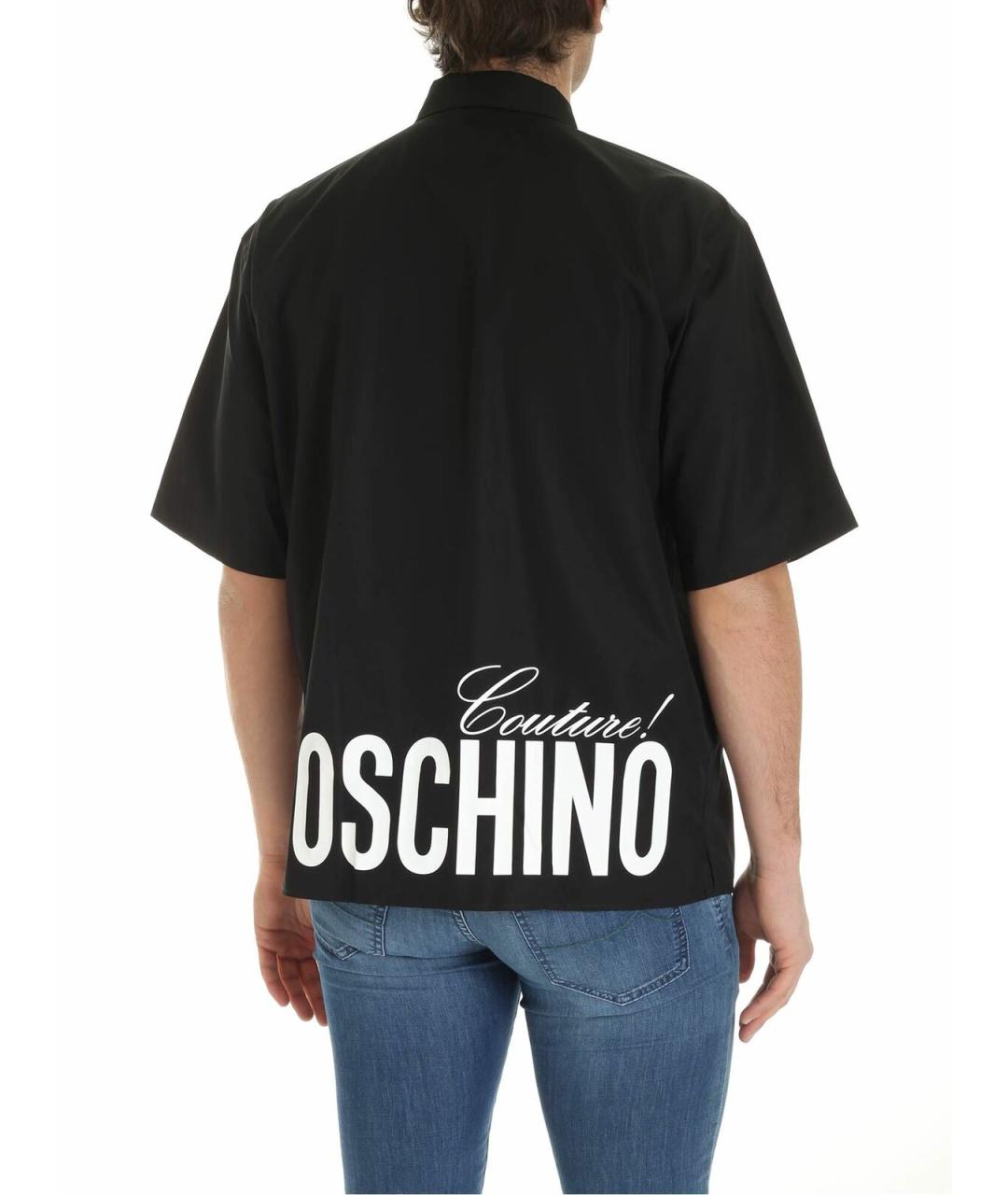 MOSCHINO Черная хлопковая классическая рубашка, фото 3