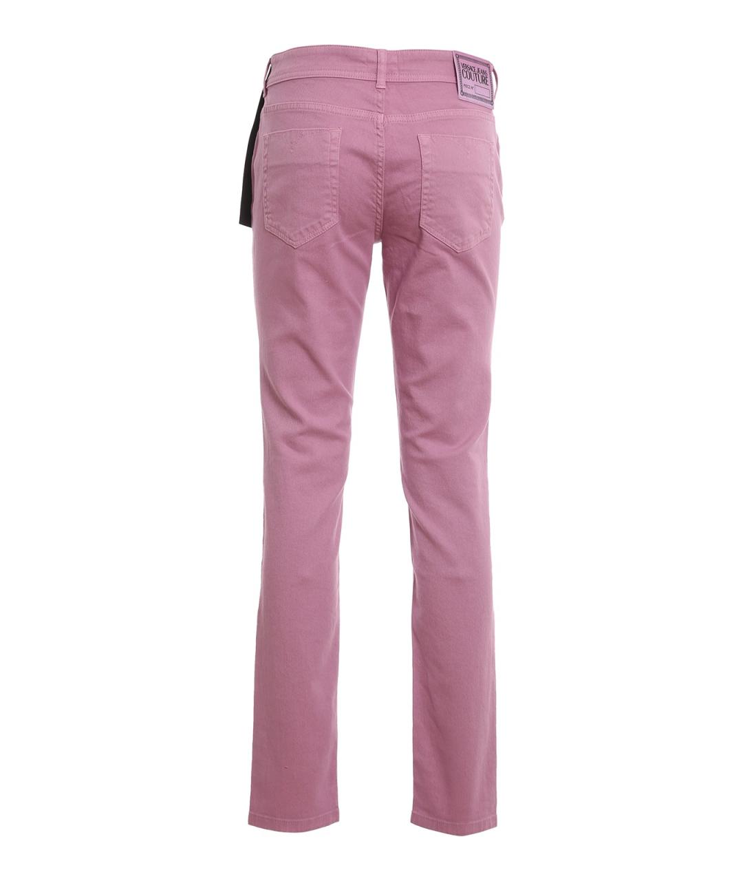 VERSACE JEANS COUTURE Фиолетовые хлопковые джинсы слим, фото 2