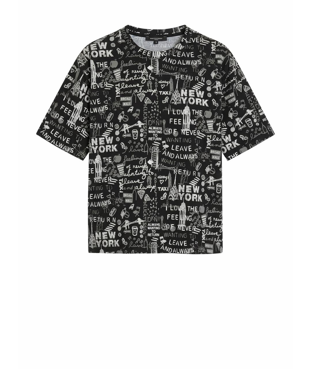 DKNY Черная хлопковая футболка, фото 1