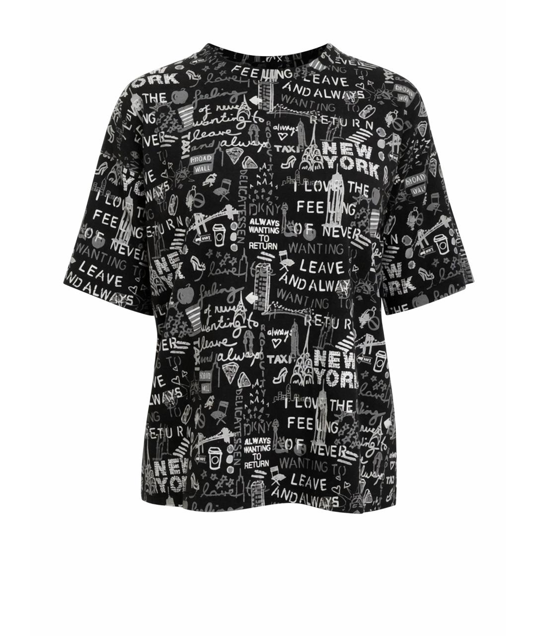 DKNY Черная хлопковая футболка, фото 5