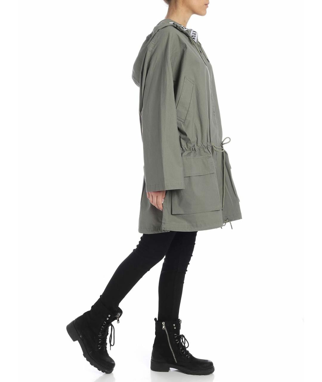 DKNY Зеленое хлопковое пальто, фото 2