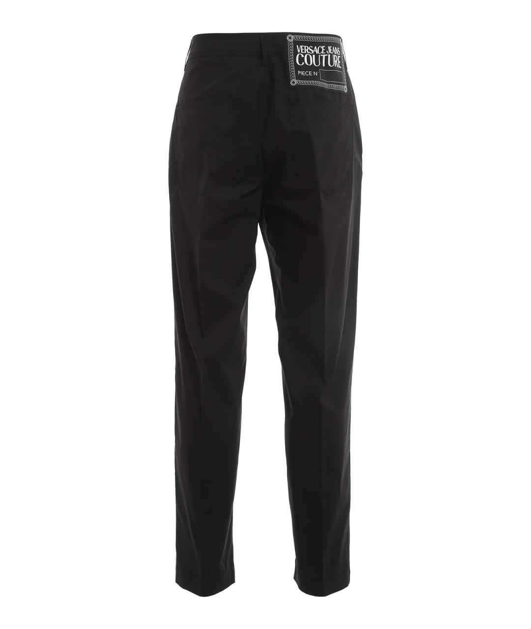 VERSACE JEANS COUTURE Черные хлопковые повседневные брюки, фото 2