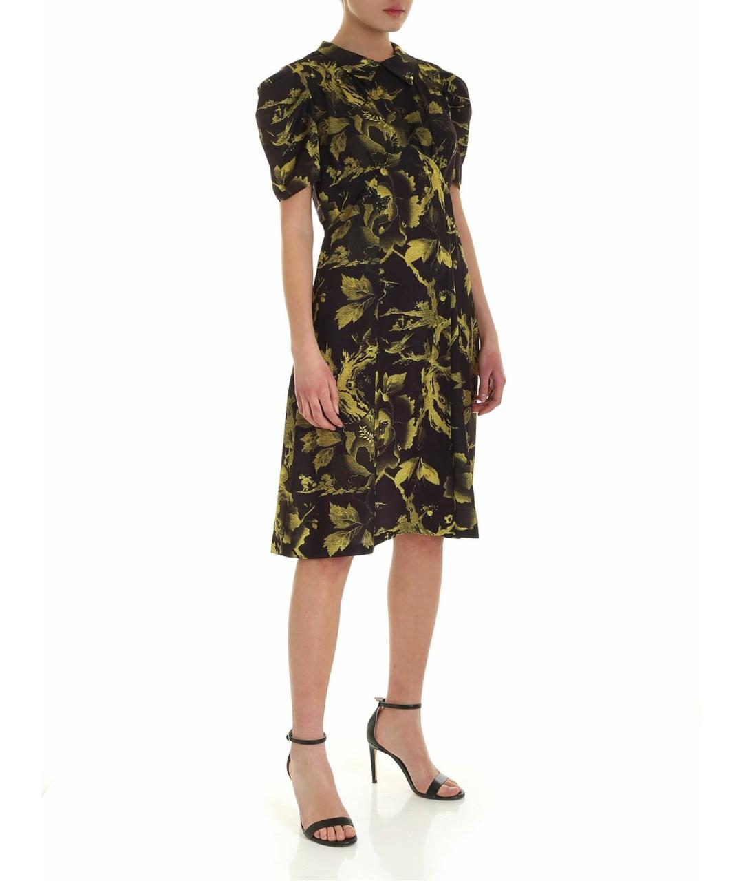 ALEXANDER MCQUEEN Черное полиэстеровое повседневное платье, фото 2