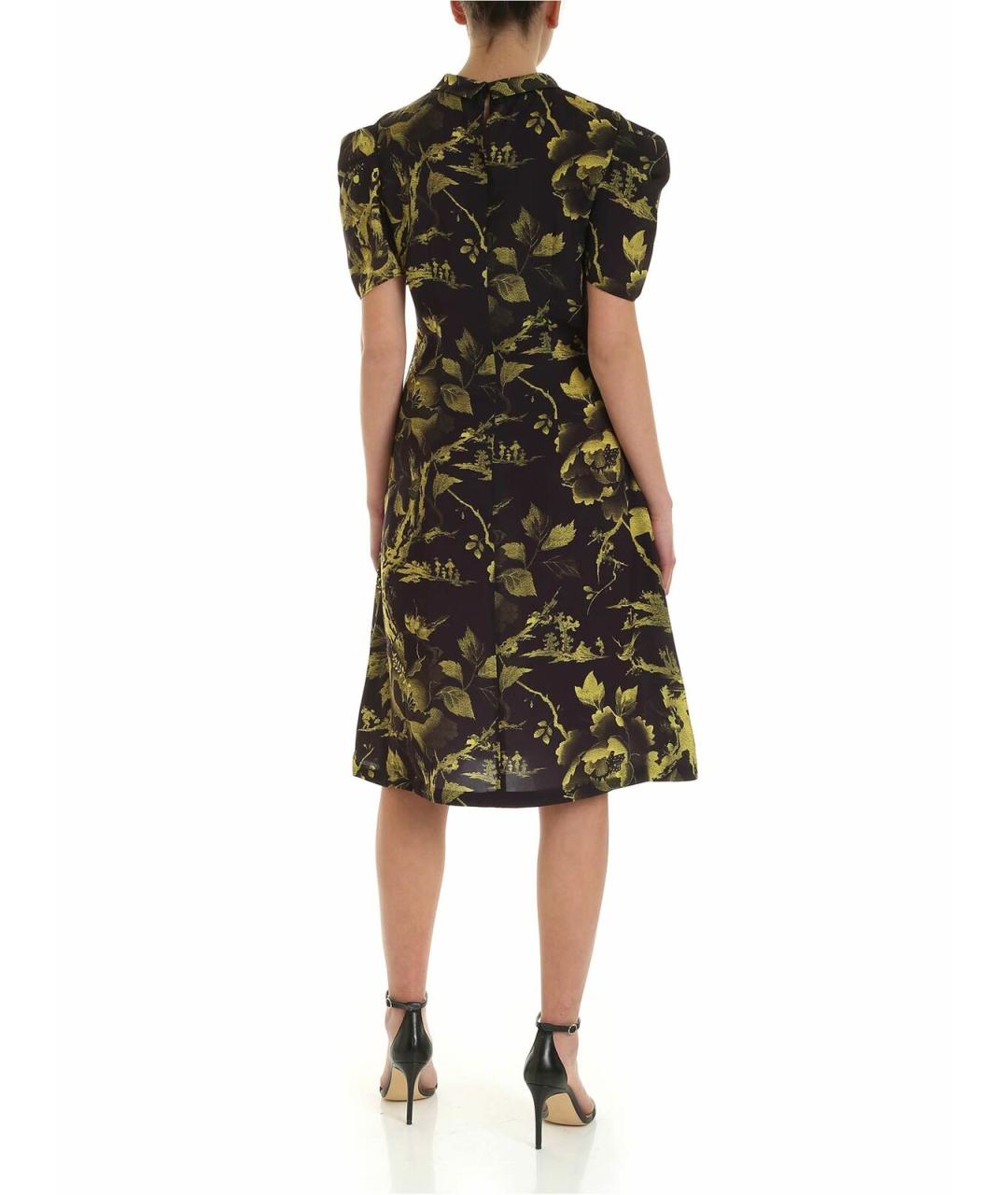 ALEXANDER MCQUEEN Черное полиэстеровое повседневное платье, фото 3